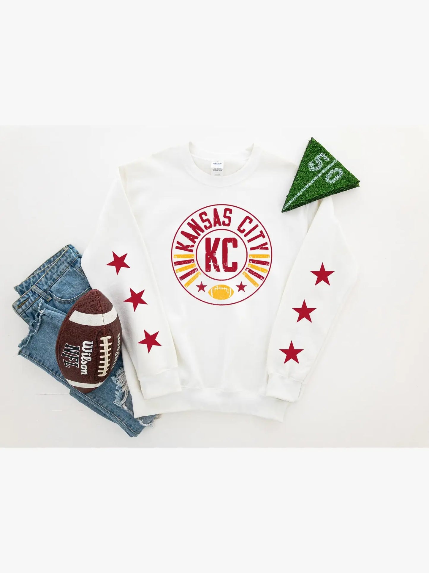 Youth Kansas City Football With Star Sleeves