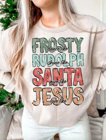 Frosty Rudolph Santa Jesus